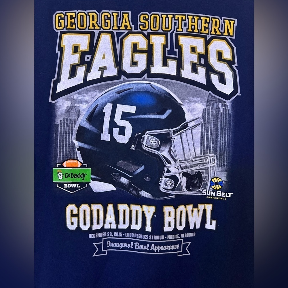 Georgia Southern Eagles 2015 Inaugural Bowl Appearance T-Shirt - Picture 2 of 4
